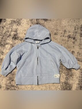 ZARA Happy Hooded Zip Jacket in Gray